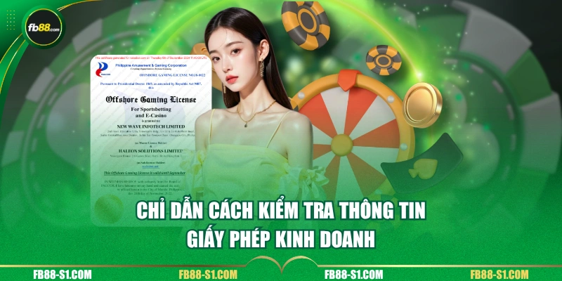 Chỉ dẫn cách kiểm tra thông tin giấy phép kinh doanh