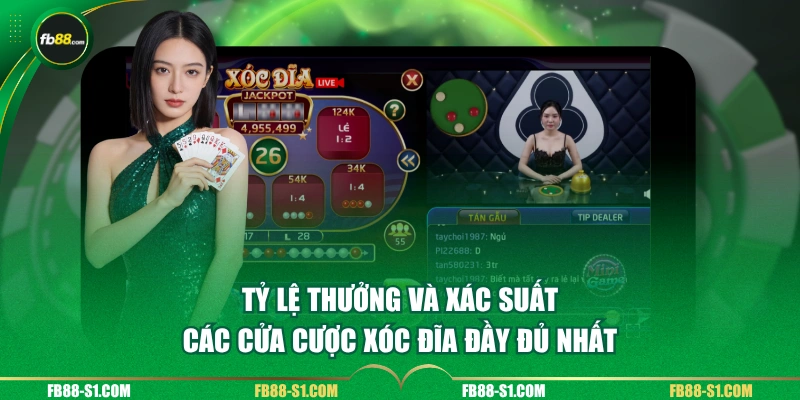Tỷ lệ thưởng và xác suất các cửa cược Xóc Đĩa đầy đủ nhất